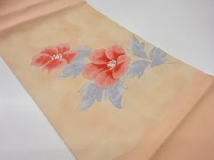 リサイクル　草花模様織出し名古屋帯